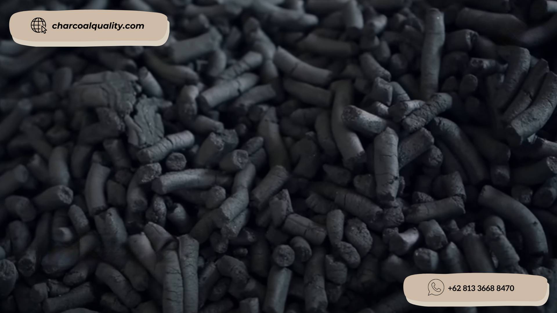 Indonesian coconut charcoal briquettes